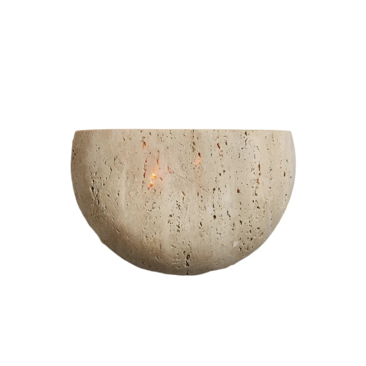 Medieval Style Travertine Stone Wall Light
