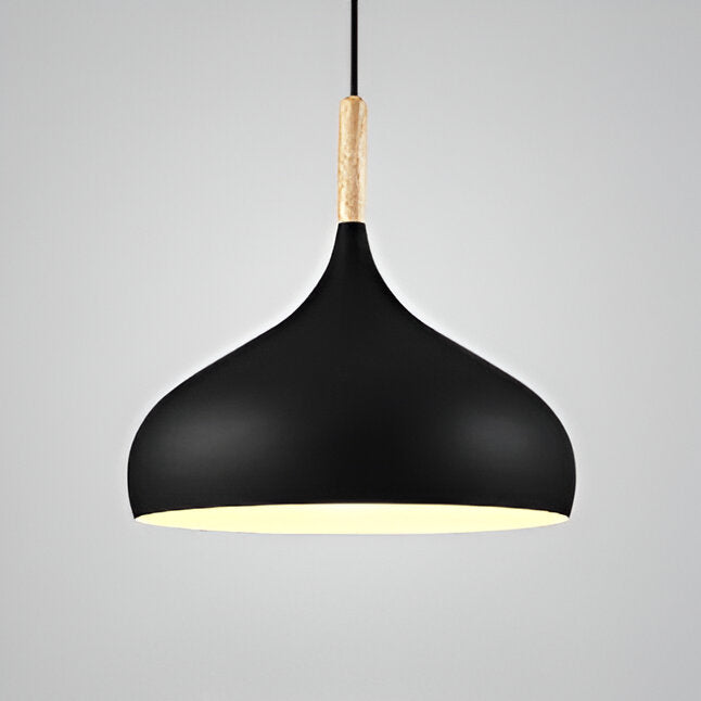 Noordse Houten en Aluminium Hanglamp - KLAAR