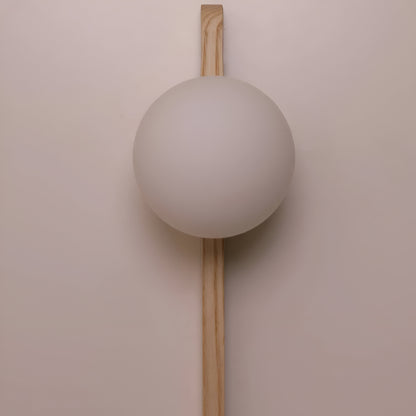 Thais Wood Nordic Glass Wall Light