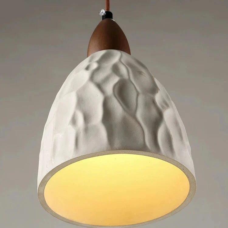 Lampe suspendue LED en ciment rétro