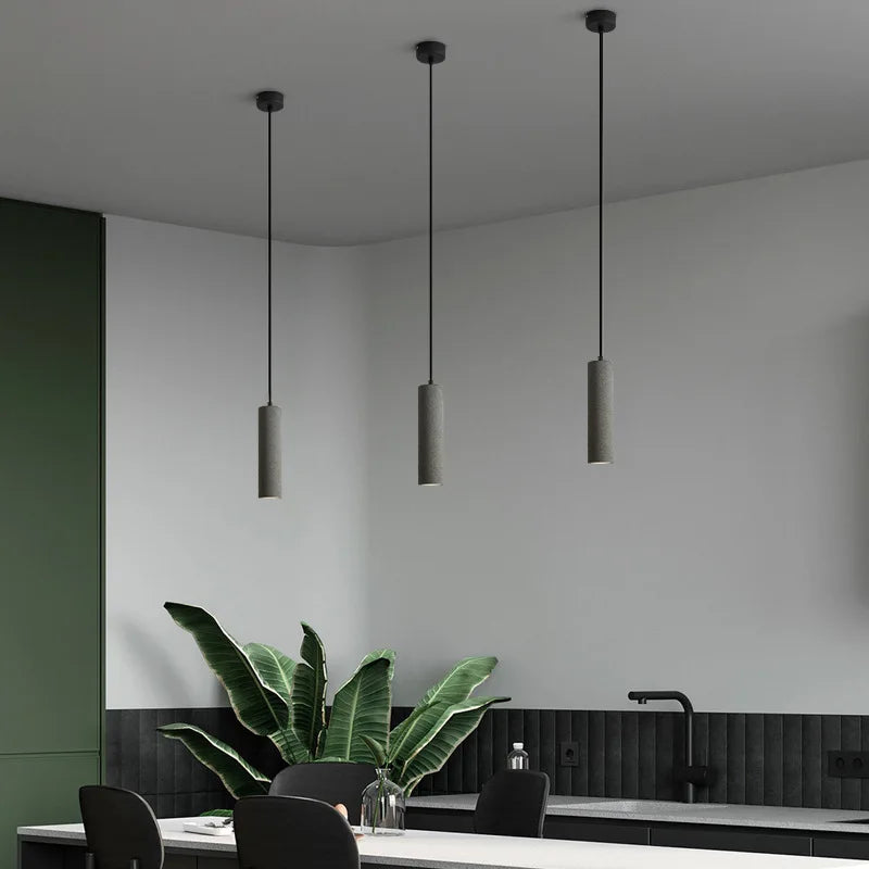 Chandelier en ciment : Suspension LED moderne