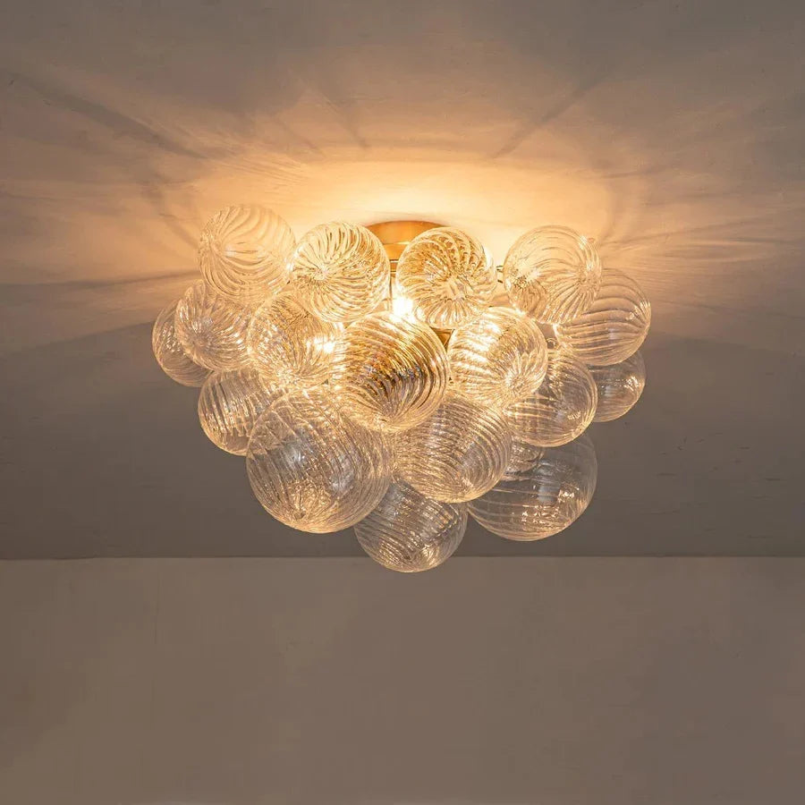 Cluster Ribbed Bubble Chandelier