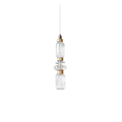 Irregular Art Glass Bottle Pendant Light