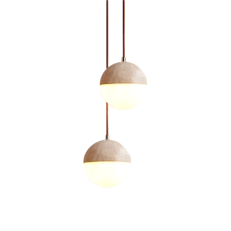 Travertine Ball Pendant Lamp