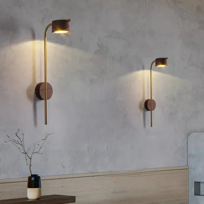 Lampe murale LED de chevet en bois