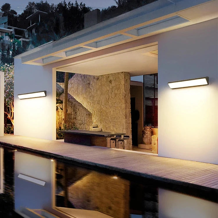 Sleek Outdoor Long Strip LED Wall Lamp