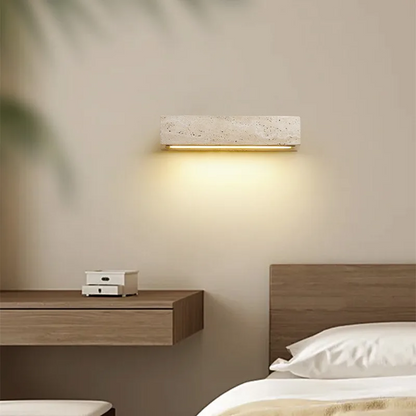 Modern Creative Yellow Travertine Stone Wall Lamp