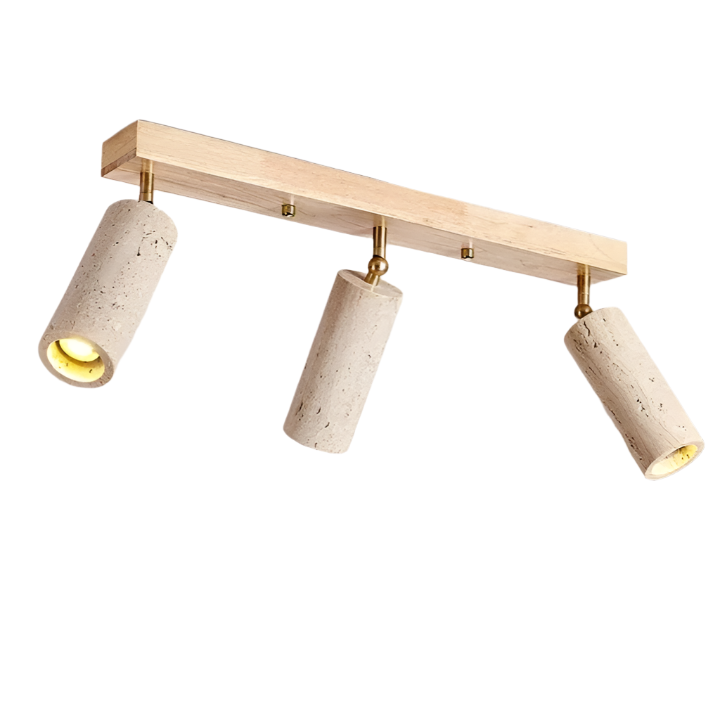 Travertine 3 Heads Ceiling Light Fixtures