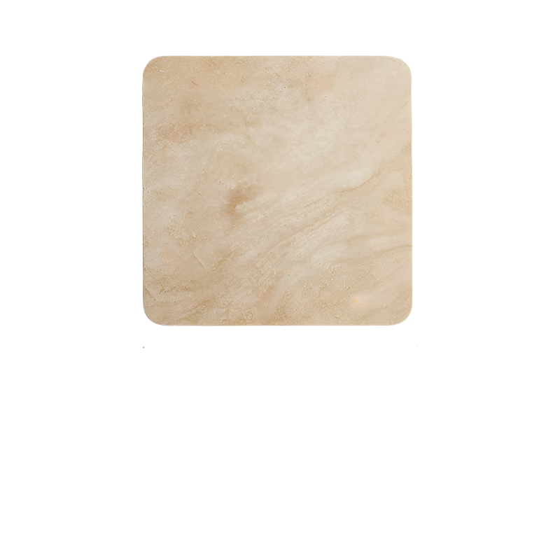 Square Travertine Outdoor Wall Lamp