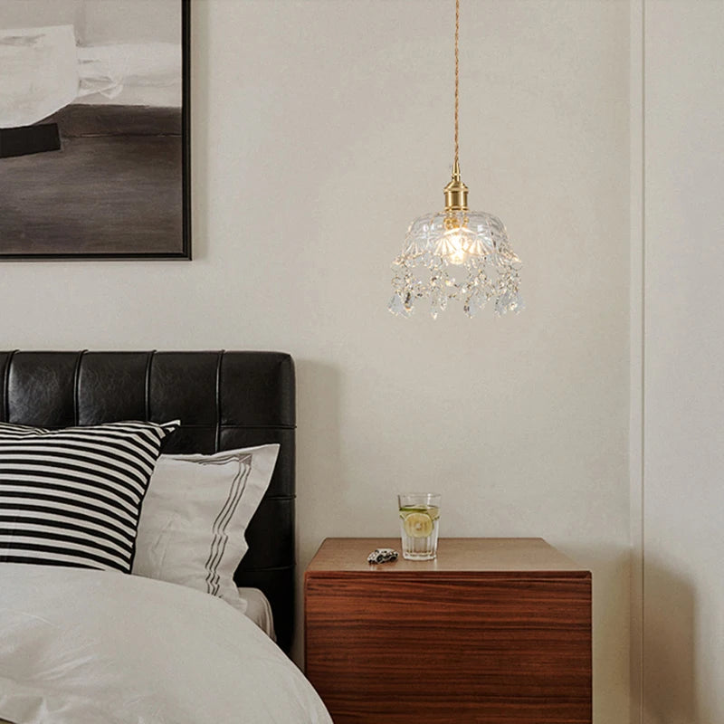 Elegant Glass European Retro Pendant Light