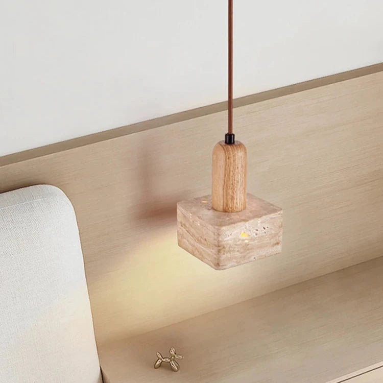 Travertine Vierkante Hanglamp