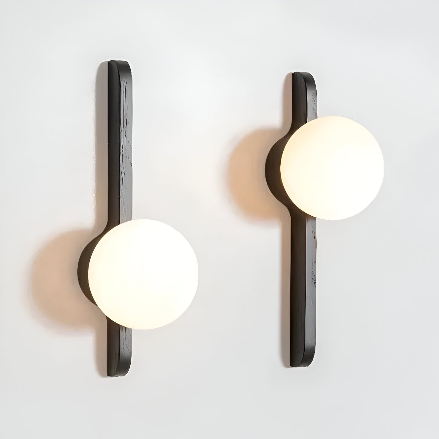 Thais Wood Nordic Glass Wall Light