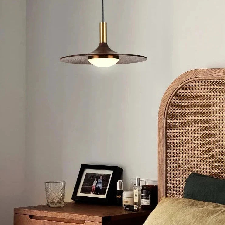 Elegant Walnut Nordic Pendant Light