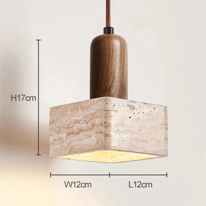 Travertine Square Pendant Lamp