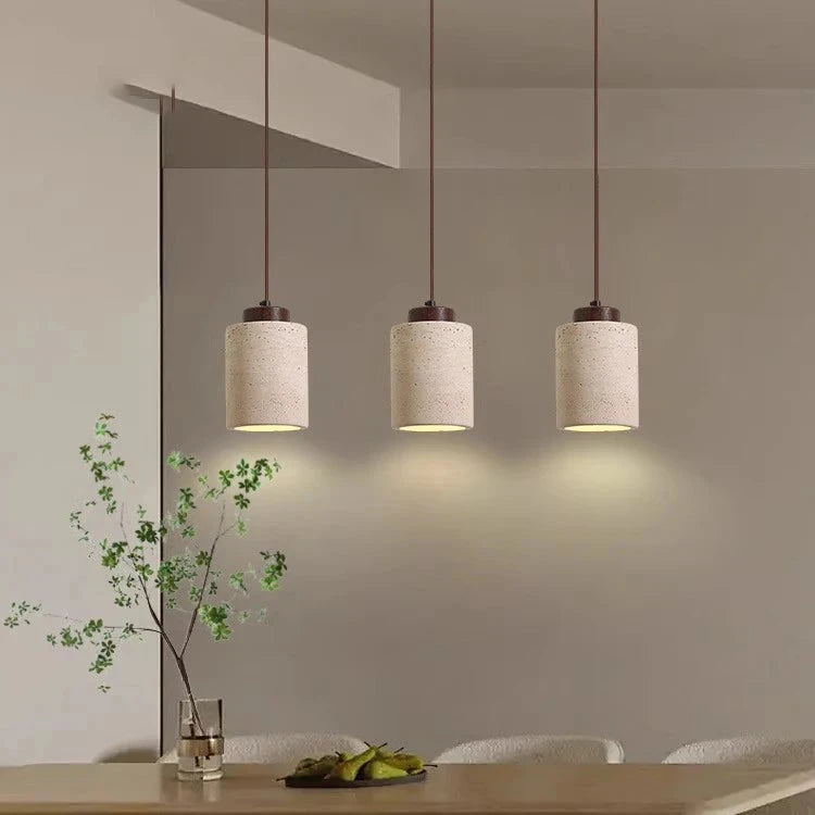 Retro Nordic Travertine LED Pendant Lamp