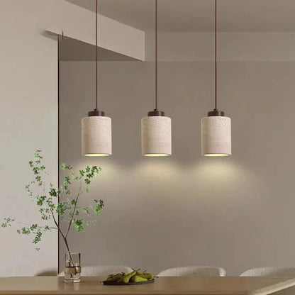 Retro Nordic Travertine LED Pendant Lamp