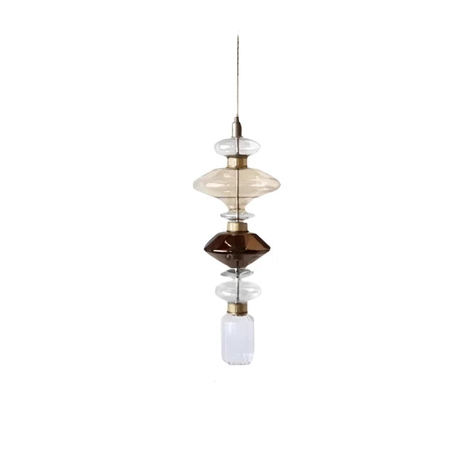 Irregular Art Glass Bottle Pendant Light