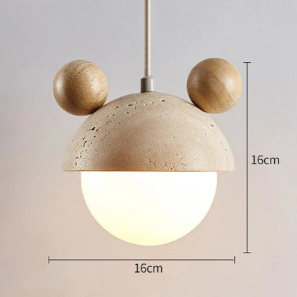 Travertine Micky Hanging Light