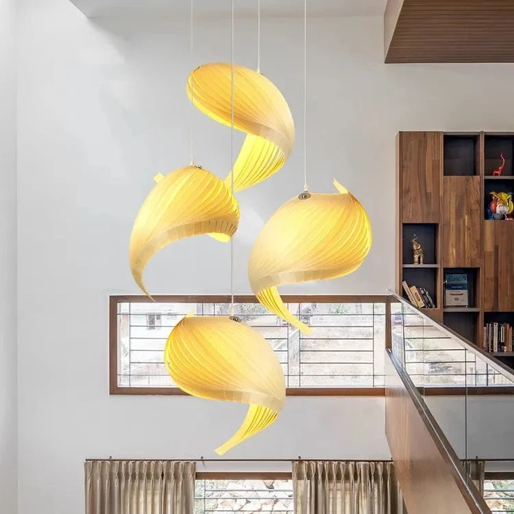 Elegant Japanese Vortex Pendant Light