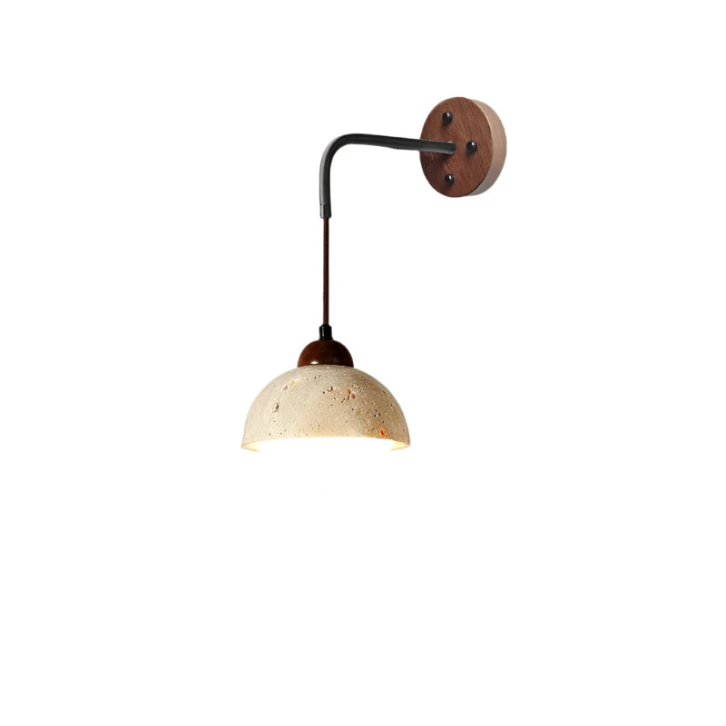 Lampe murale en pierre naturelle travertin suspendue LED