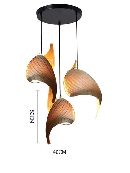 Elegant Japanese Vortex Pendant Light