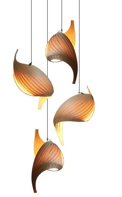 Elegant Japanese Vortex Pendant Light