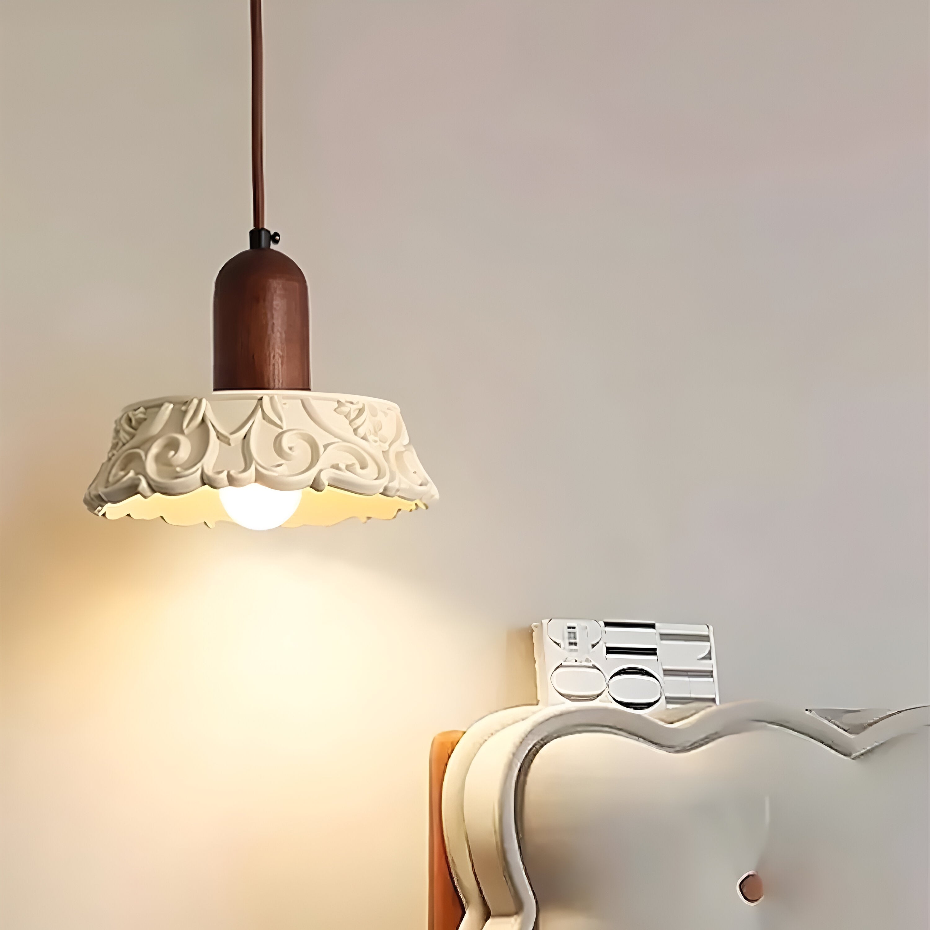 Lampe à pendentif Shana en résine moderne nordique