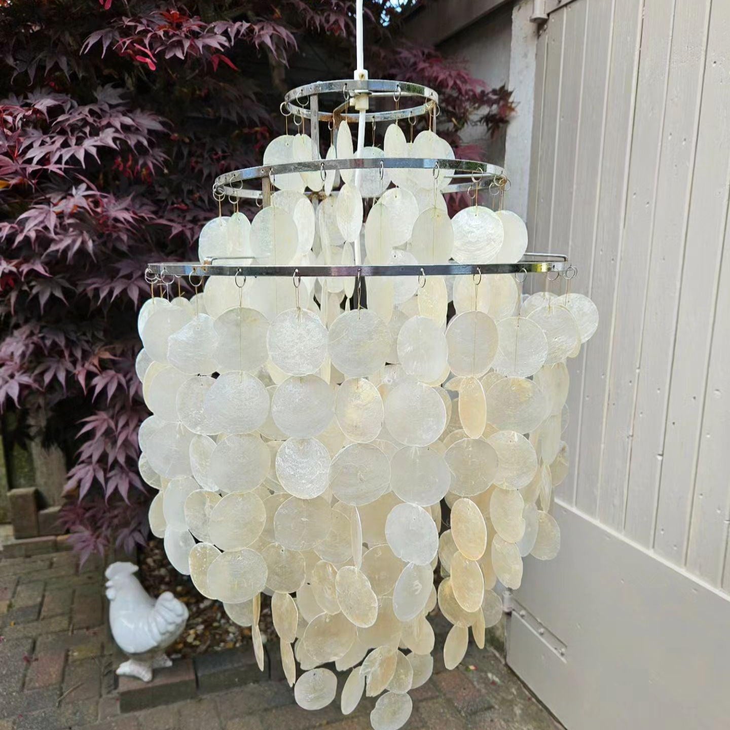 Italian Vintage Natural Seashell Pendant Light