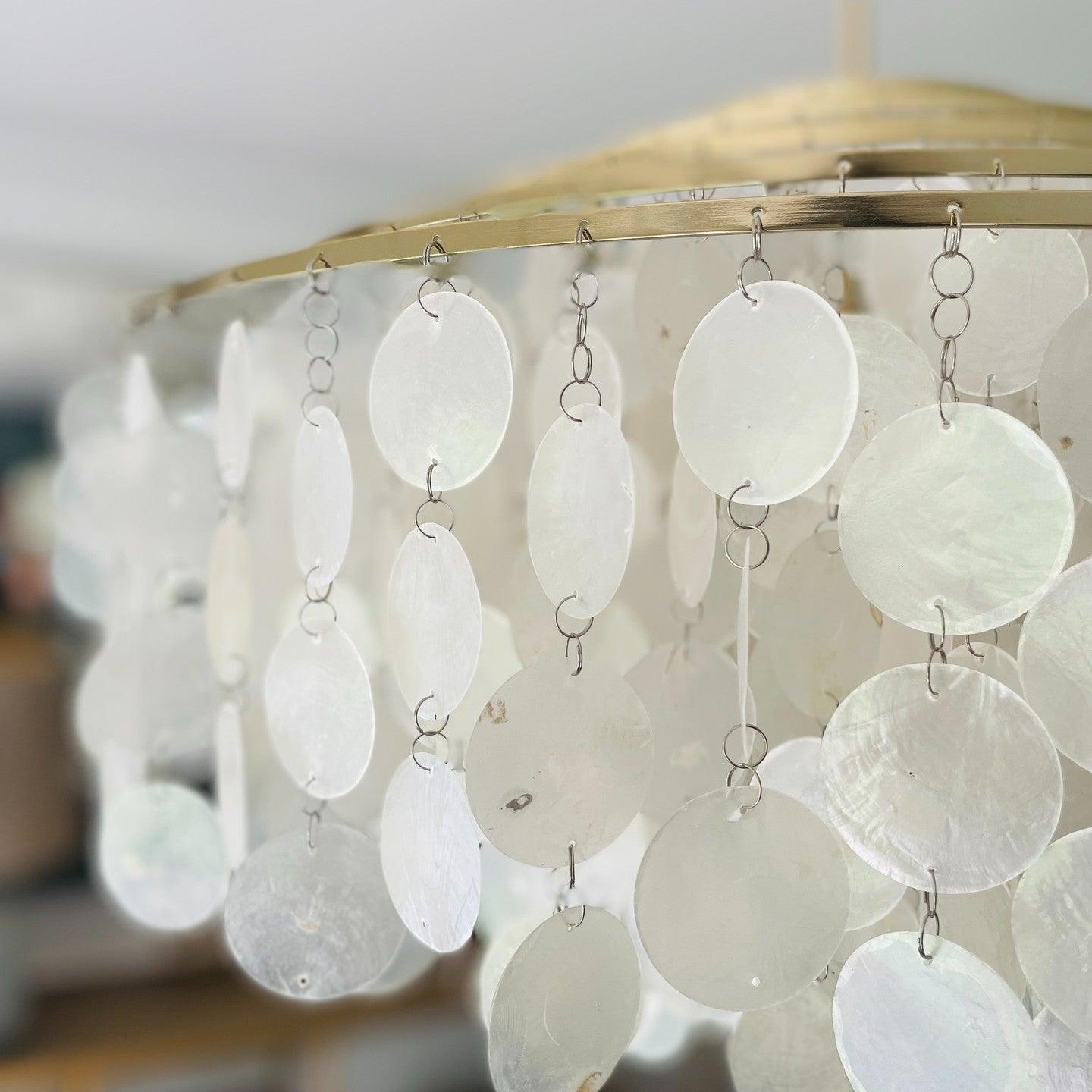 Italian Vintage Natural Seashell Pendant Light