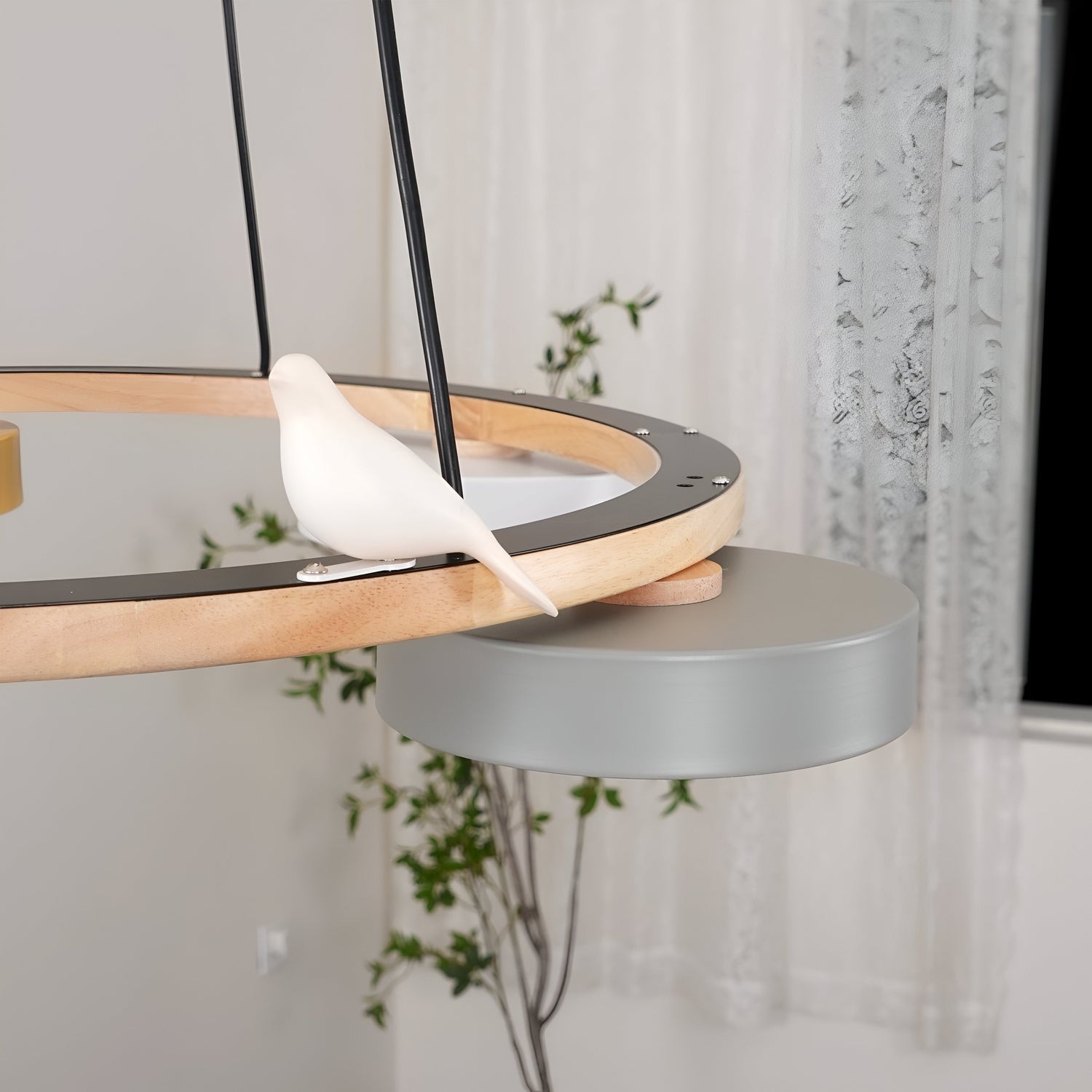 Sienna Nordic Acrylic Bird Round Pendant Light