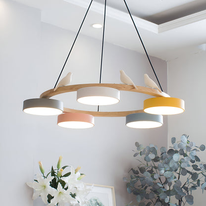Sienna Nordic Acrylic Bird Round Pendant Light