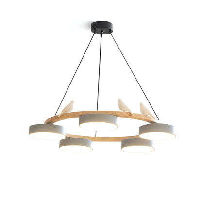 Sienna Nordic Acrylic Bird Round Pendant Light