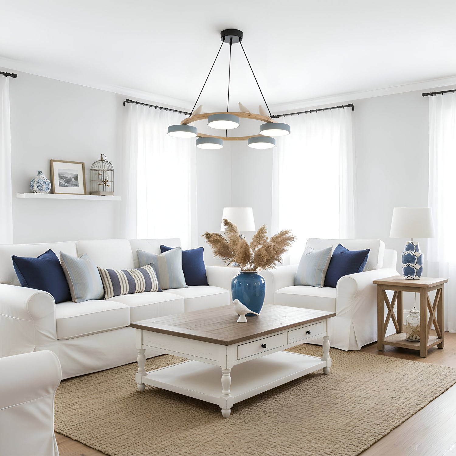 Sienna Nordic Acrylic Bird Round Pendant Light