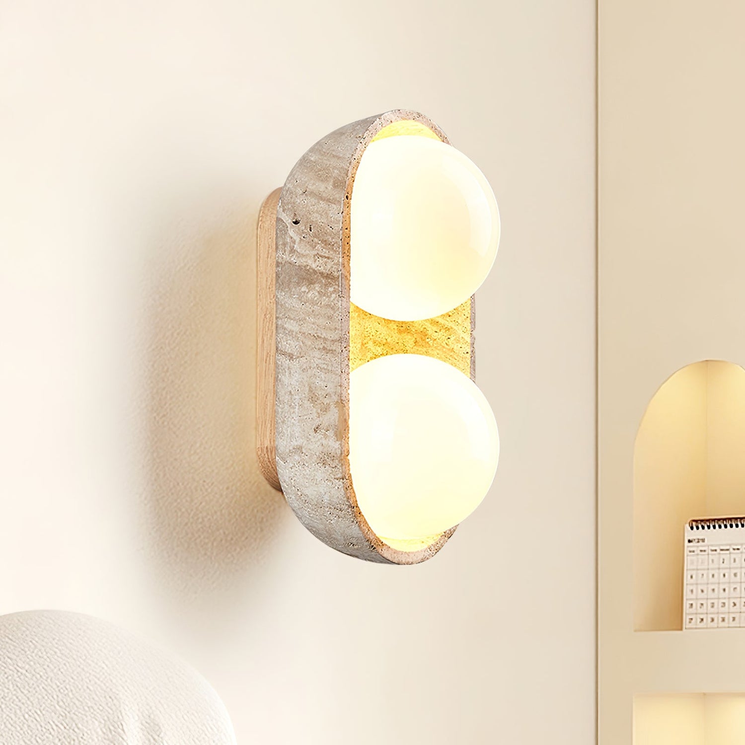 Astra Modern Travertine Wall Light