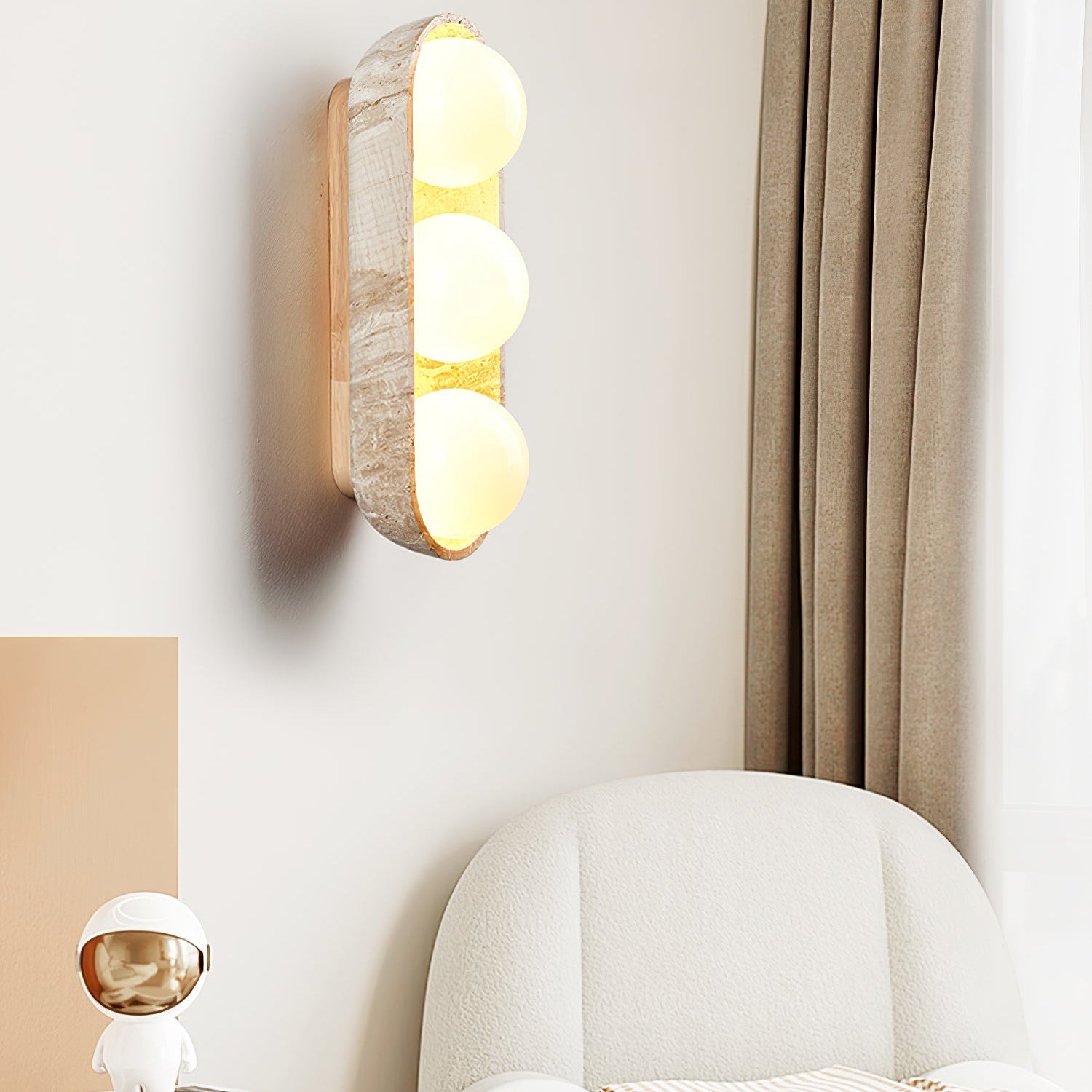 Astra Modern Travertine Wall Light