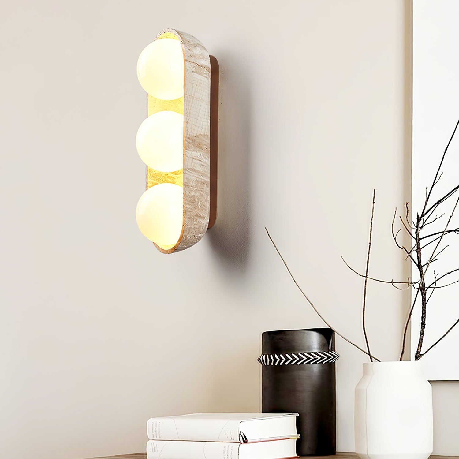 Astra Modern Travertine Wall Light