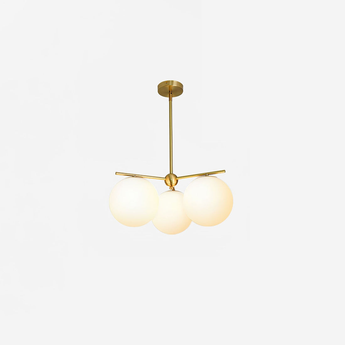 Sphere Stem Light Luxury Brass Chandelier