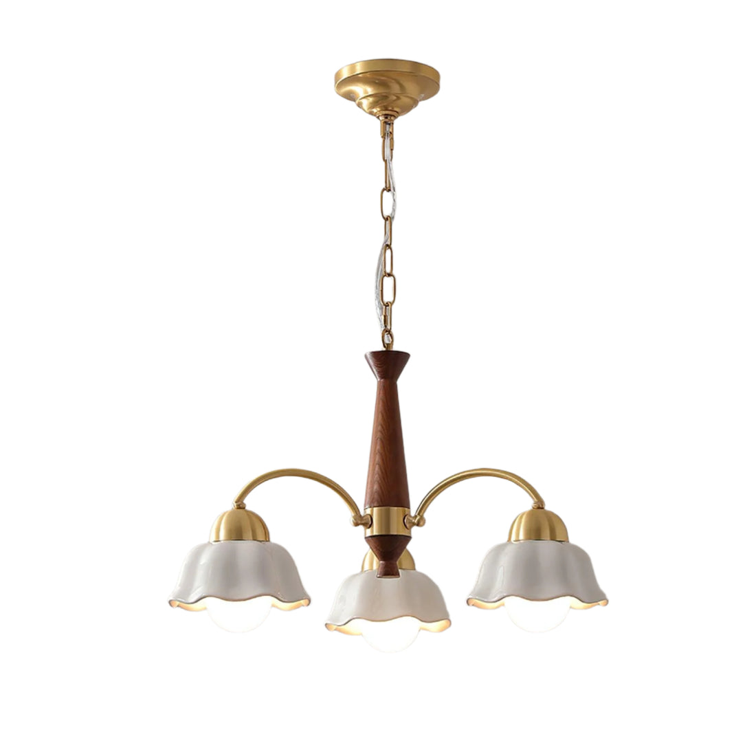 Vittorio Mid Century Copper Ceramic Chandelier