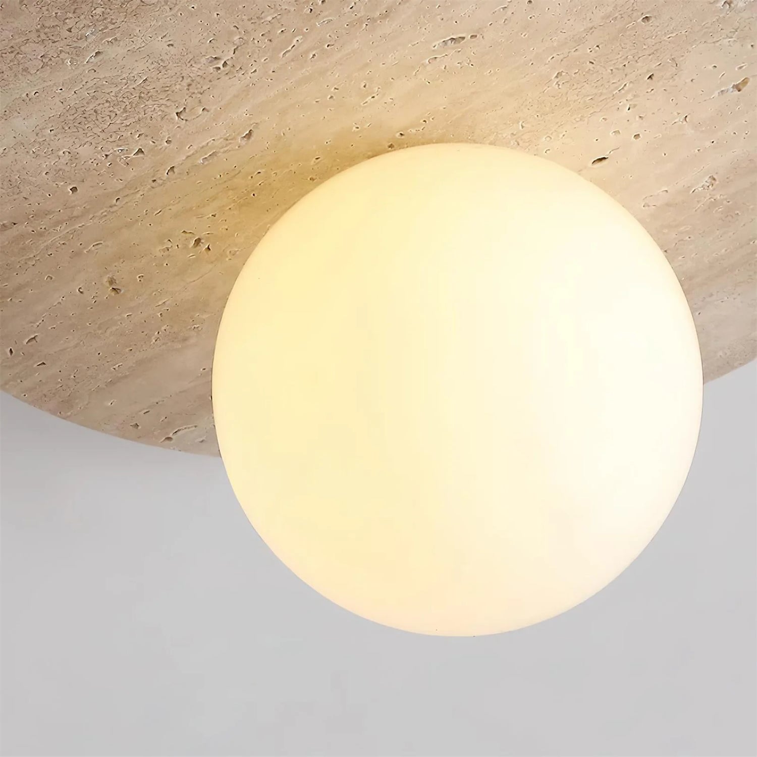 Tanner Essence Travertine Minimalist Ceiling Light