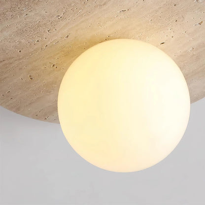 Tanner Essence Travertine Minimalist Ceiling Light