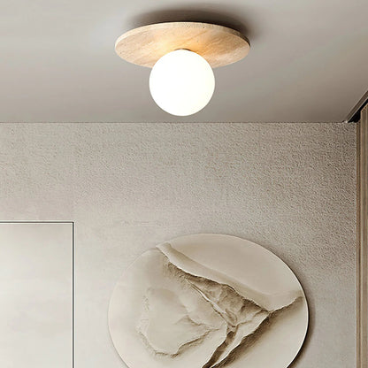 Tanner Essence Travertine Minimalist Ceiling Light