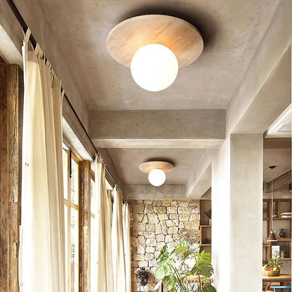 Tanner Essence Travertine Minimalist Ceiling Light