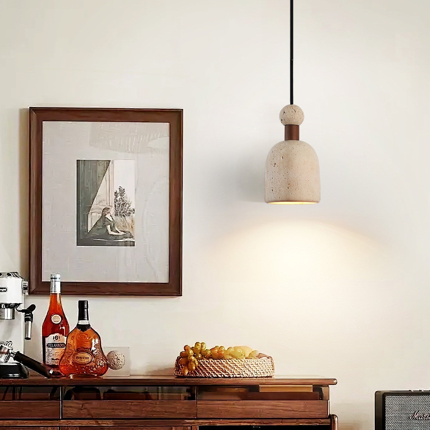 Aris Modern Travertine Pendant Light