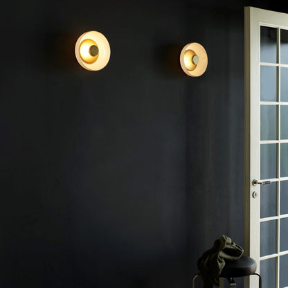The Shimmering Glow Premium Minimalist Brass Wall Light
