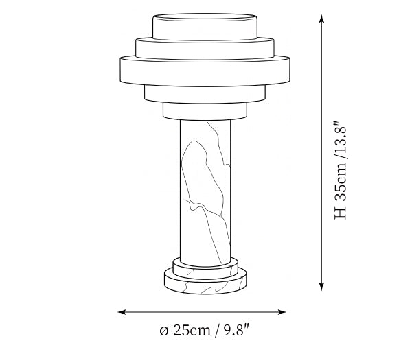 Edda Japandi Alabaster Table Lamp