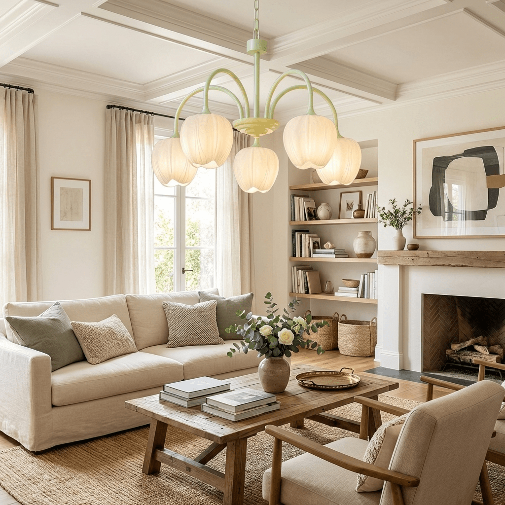 Tulipa Matcha Nordic Glass Chandelier