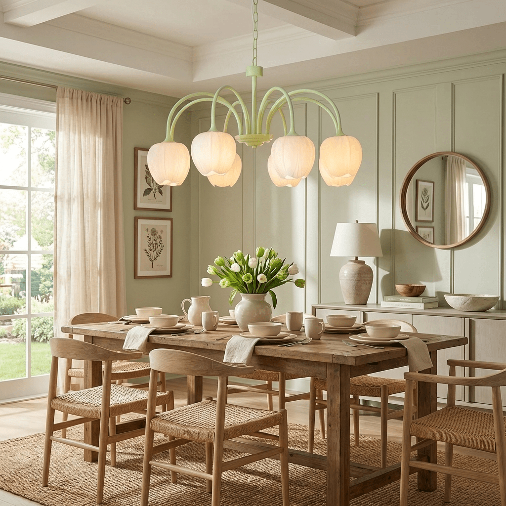 Tulipa Matcha Nordic Glass Chandelier