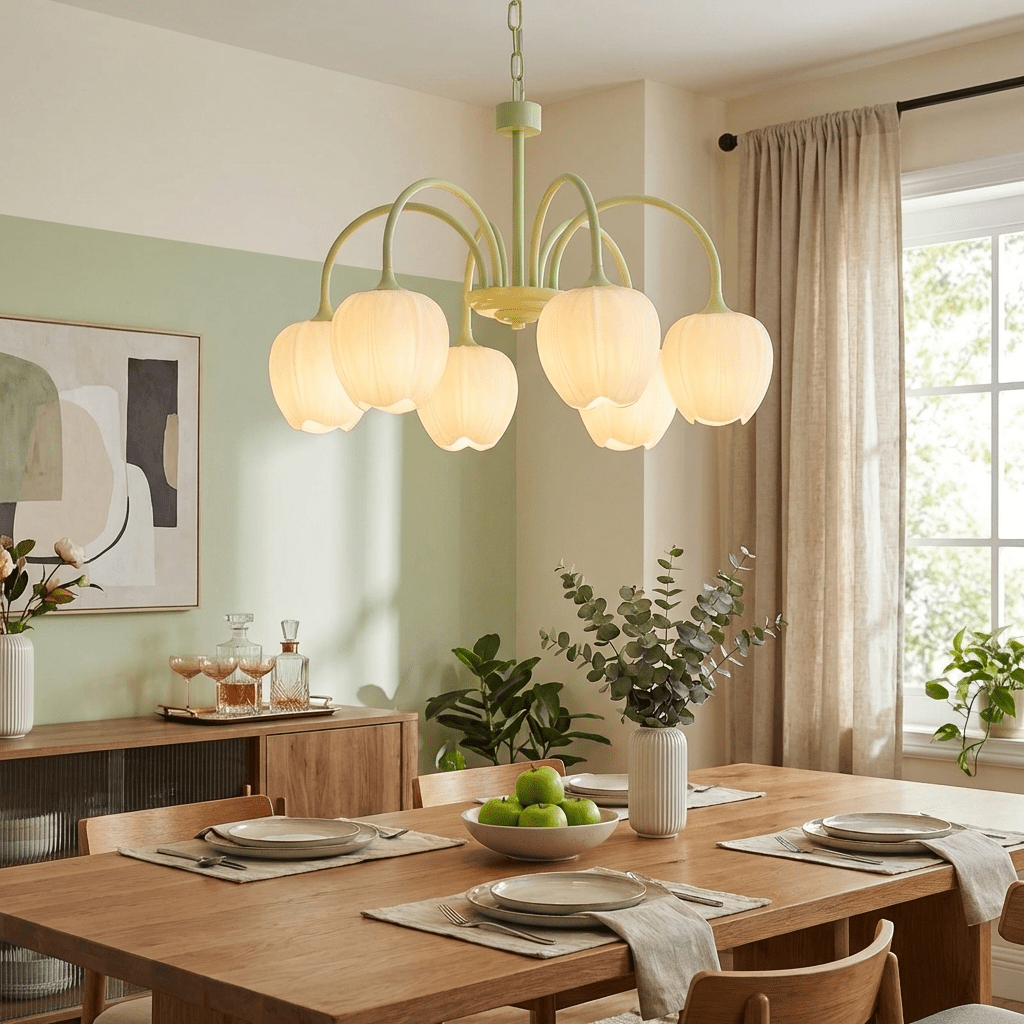 Tulipa Matcha Nordic Glass Chandelier
