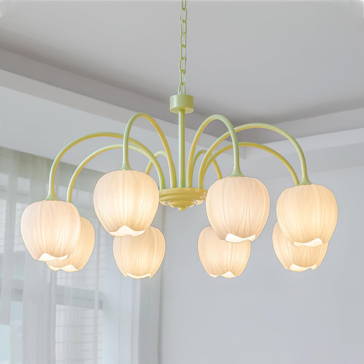 Tulipa Matcha Nordic Glass Chandelier