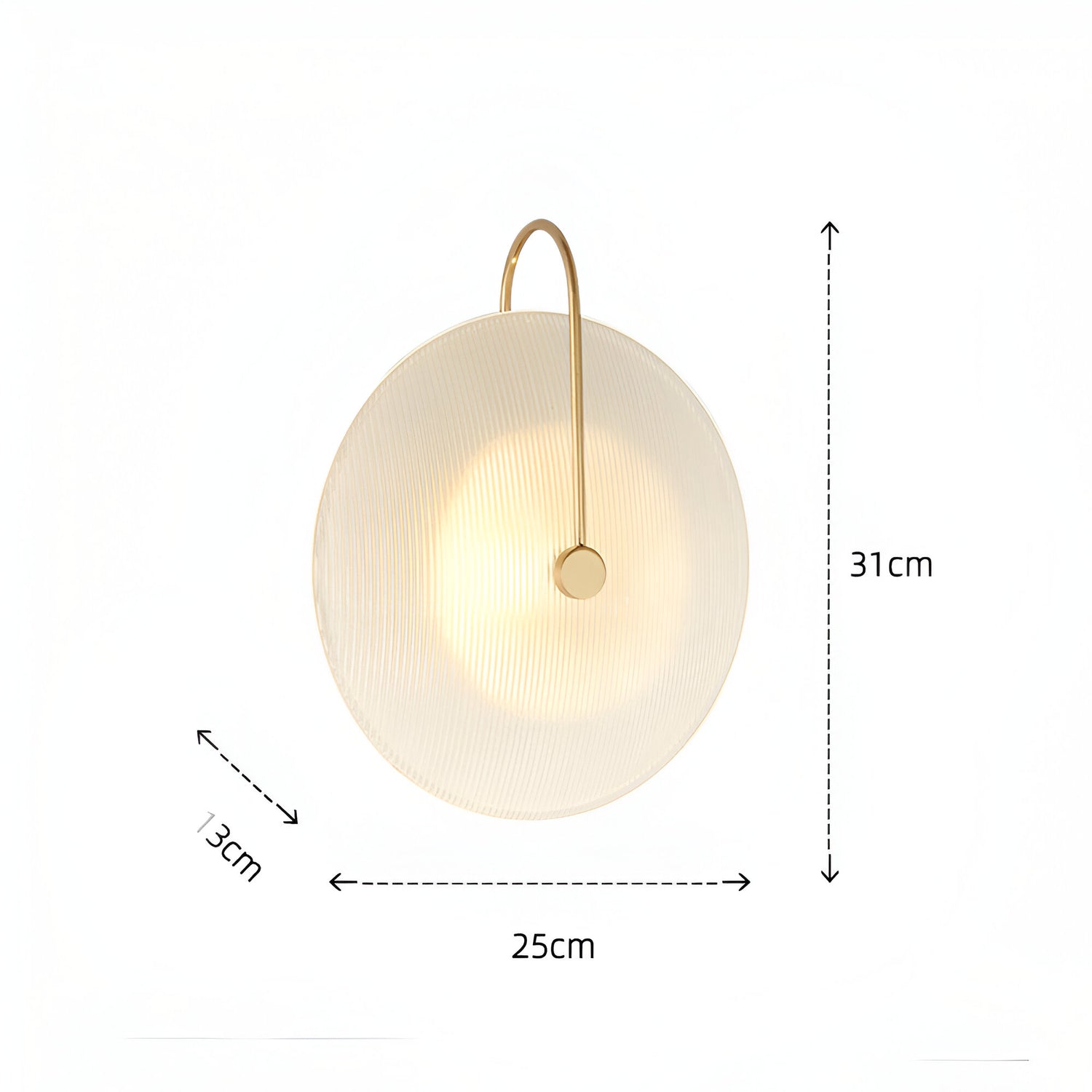 Moderne Nordic Ronde Glazen Wandlamp